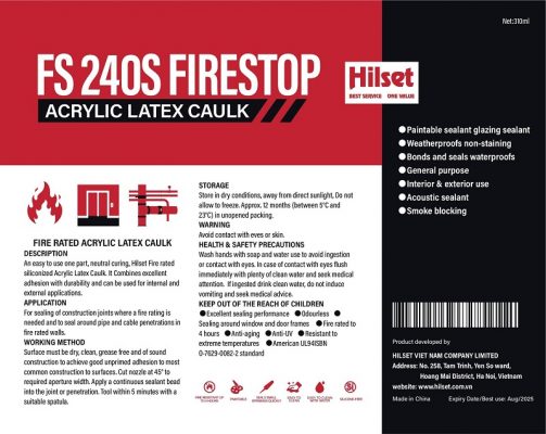 Thông tin chi tiết về sản phẩm Keo chống cháy FS 240s logo